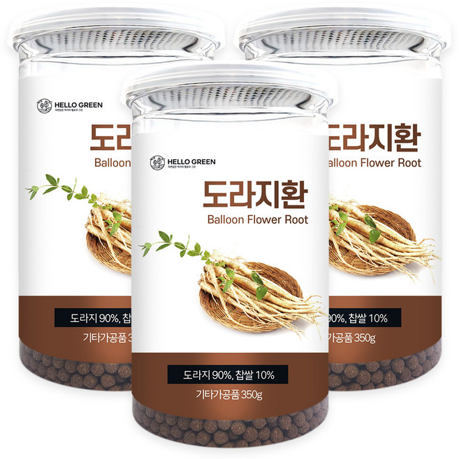 헬로우그린 국산 도라지환 350g, 3개