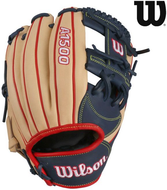 윌슨 A1500 내야 야구 글러브 3등급 글러브 네이비 WTA1500KR1787KR3, 1개, 우투(왼손착용)