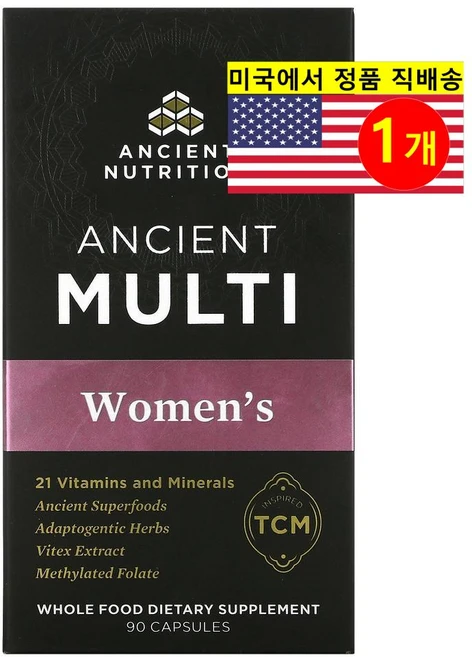 Dr. Axe 닥터 액스 여성용 에인션트 멀티비타민, 90정, 1개 - 쿠팡