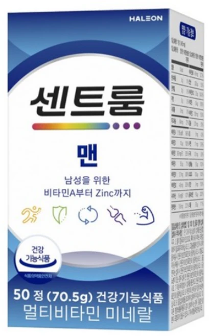 센트룸 맨 멀티비타민 미네랄, 50정, 1개 - 쿠팡