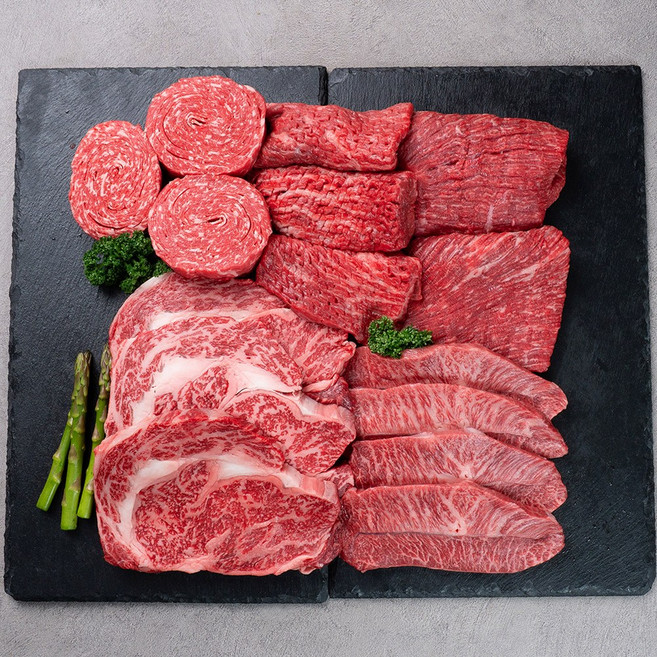[한성가횡성한우]정품 횡성한우 1++등급 명품프리미엄 혼합세트 2호 3kg(등심 600g 특수부위 600g 불고기 600g 국거리 600g 산적 600g), 1개