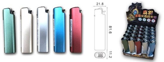 真羽金屬黑金剛打火機B18 火石 磨砂機身, 1個