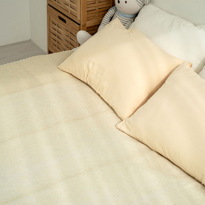 나우 천연 삼베 이불 패드 퀸사이즈 여름용 시원한 냉감 무지 Q(퀸), 통기성 메쉬