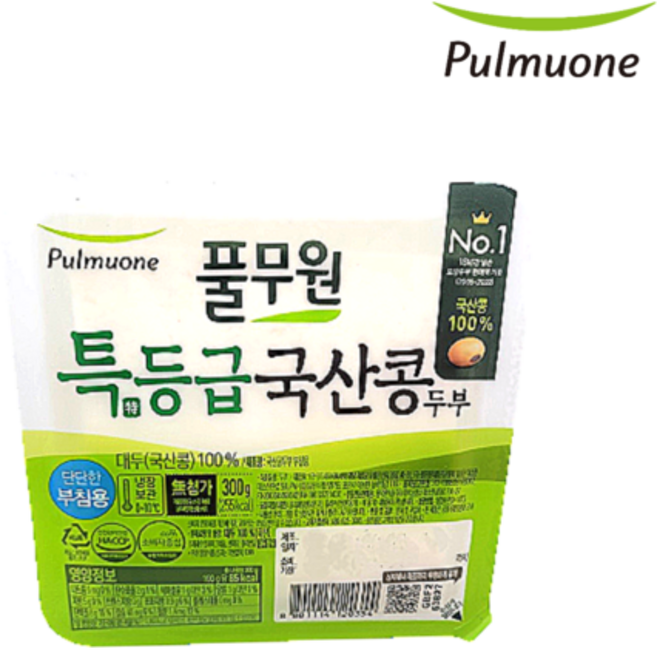 풀무원 특등급 국산콩두부 부침용 300g, 1개