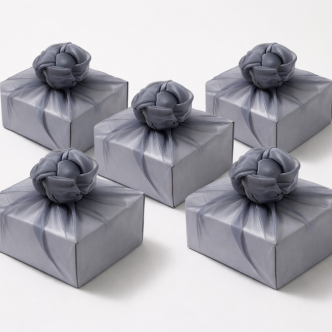 미담 크리스탈 보자기 선물 포장용 70x70cm, 5개, 그레이