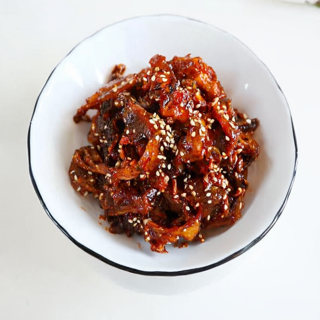 명식품본사 명태껍질강정볶음 [중포장] 명태볶음 식당 반찬, 10개, 500g