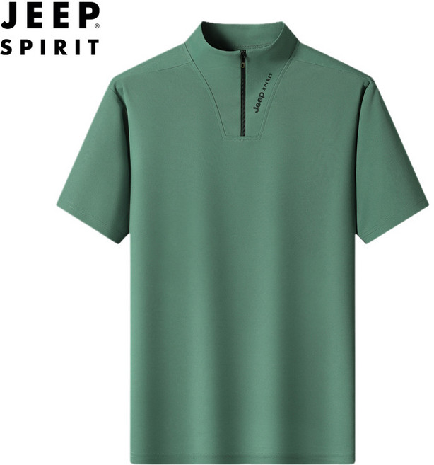 JEEP SPIRIT 남자 여름 캐주얼 반집업 반팔 티셔츠 4106