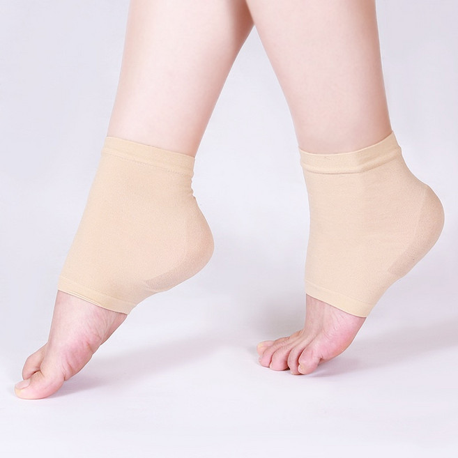 i-style 後腳跟保護套 矽膠凝膠襪套 舒適透氣 呵護足部, 膚色凝膠襪套(1雙入), 1套