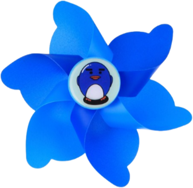 [나르고] 킥보드 바람개비 기둥형 핸들형, 1개, 팽귄