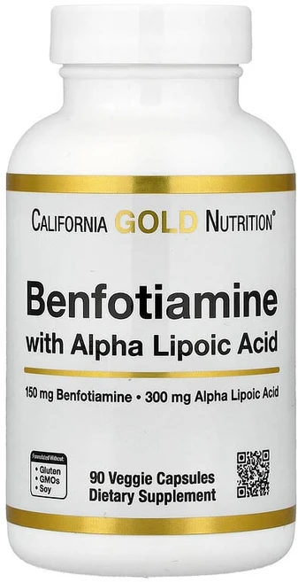 California Gold Nutrition 벤포티아민 + 알파리포산 및 L-류신 베지 캡슐 90정 CGN-02021, California Gold Nutrition (캘리포, 1개 - 쿠팡