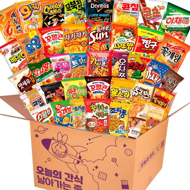 사무실 탕비실 간식 봉지과자 40개(감자알칩 새우깡 딸기팅촉 꼬깔콘 도리토스 쌀로별 오잉 치토스 꽃게랑 야채타임 쟈키쟈키 짱구 맛새우칩 죠리퐁 짱이야 왕소라형 오사쯔 칸츄리콘 외)