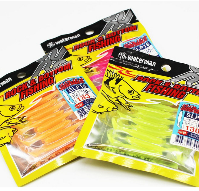 워터맨 볼락웜 실치패들 1.8인치, 130 / 형광, 0.4g