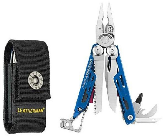 (미국정품/무료배송) 레더맨 시그널 캠핑 멀티툴(파이어 스타터 해머 / 비상 호루라기), Cobalt, 코발트, 1개
