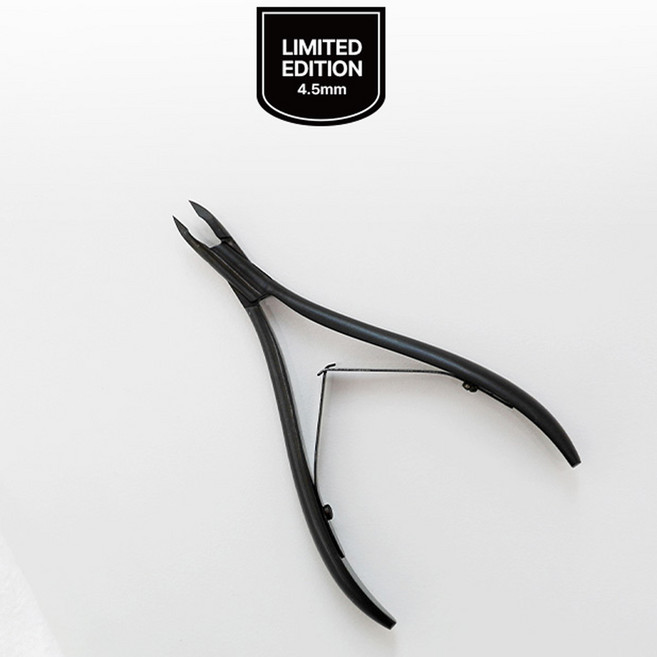 샤이니 프리미엄 블랙 스완 리미티드 에디션 큐티클 네일니퍼, 1개, 블랙 4.5mm