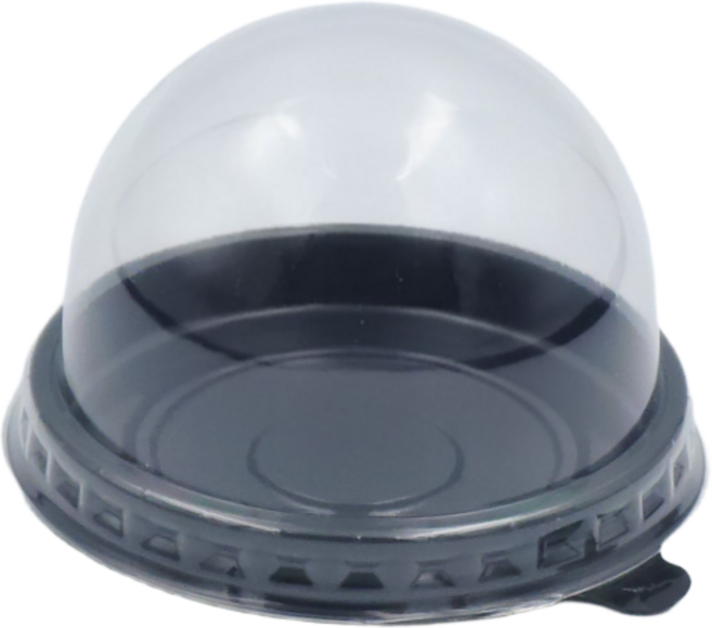 두쫀쿠 용기 원형 투명 화과자 1구 용기 100개 두바이 쫀득 쿠키 케이스, 100세트, 블랙