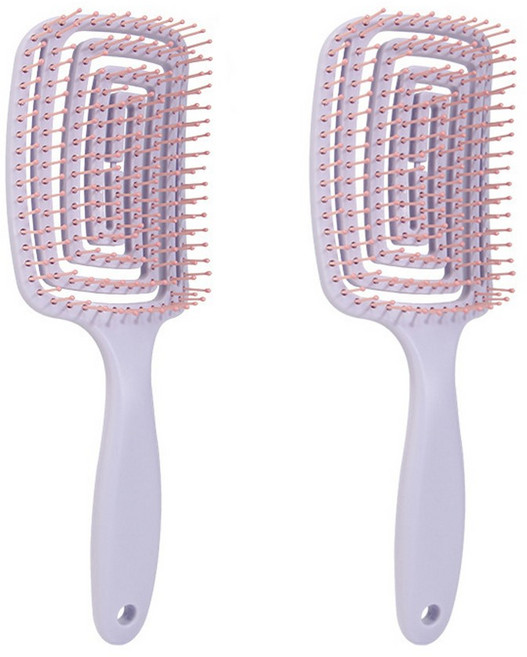 비위더스 뿌리볼륨 헤어볼륨 드라이 헤어브러쉬, 2개, 퍼플