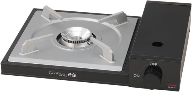 이와타니 카세트 버너 후 가스레인지 슬림형 미야비 SLIM CB-WA-64, 1개