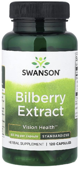 Swanson 빌베리 추출 60mg Bilberry, 1, 1개