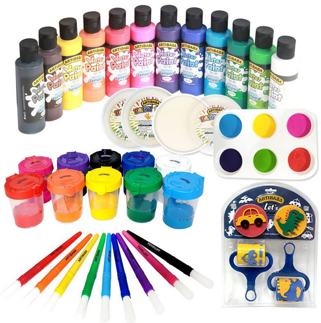 아티바바 물감놀이 풀세트 공룡 자동차, 선택/.