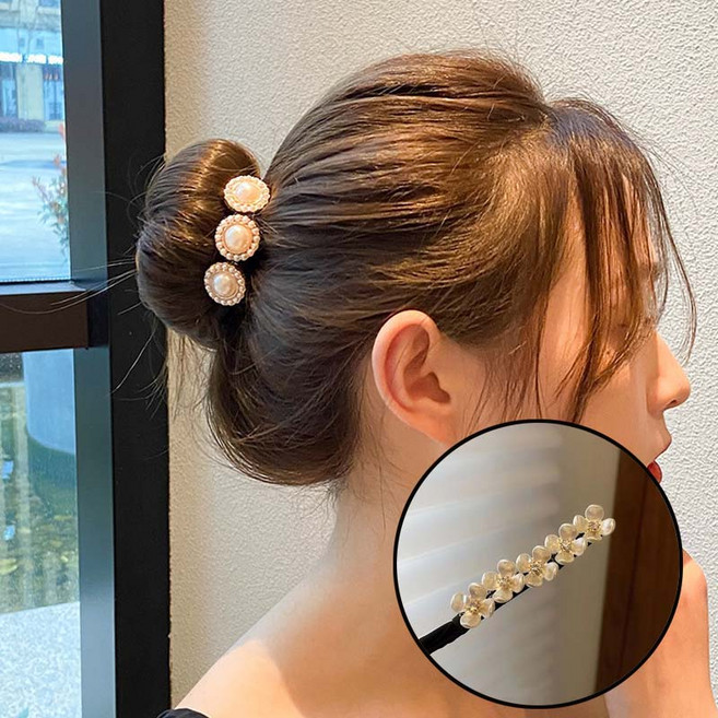 미즈코스 5초 당고머리 메이커 똥머리 올림머리 밴드 와이어 헤어밴드 머리끈