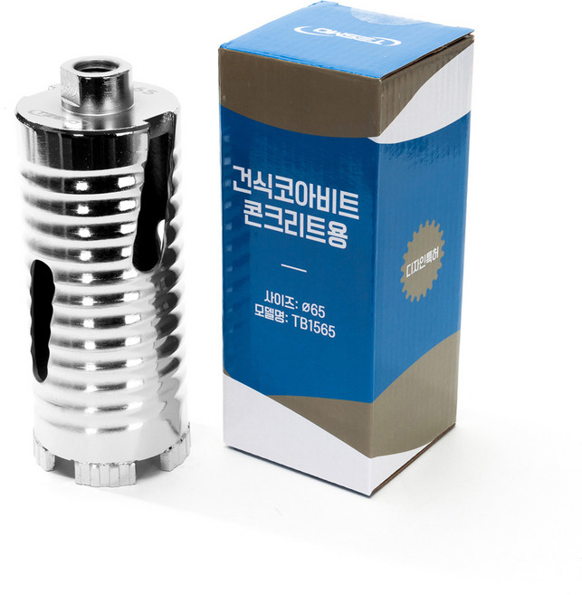 테스모 건식코아날 코아작업 코어드릴비트 크롬도금 +2cm TB1565N, 1개