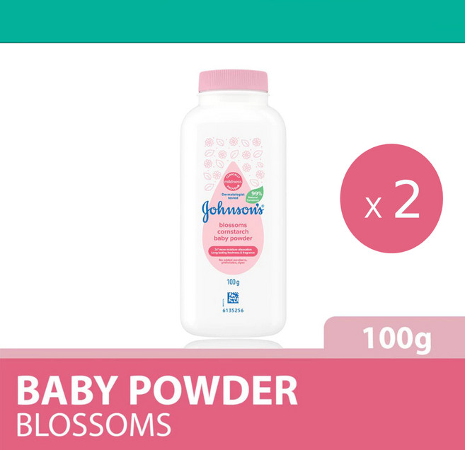 존슨즈베이비 콘스타치 파우더 블라섬, 100g, 2개