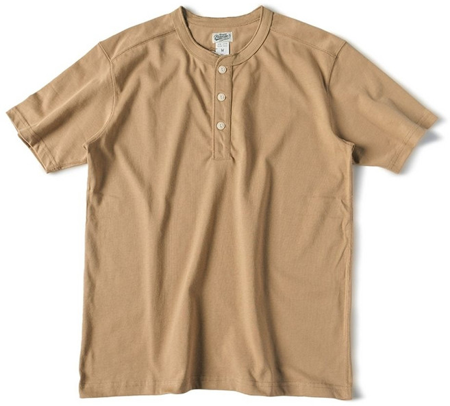 브론슨 헨리넥 반팔티 슬리브 쇼트 코튼 10.6oz 티셔츠, C. L, B. 낙다, B. M