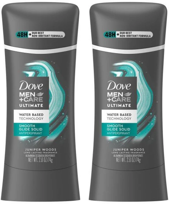 DOVE MEN + CARE 보습 수성 데오도란트 주니퍼 우즈 최고의 무자극 포뮬러 2.6온스 2캔, Juniper Woods, 74g - 쿠팡