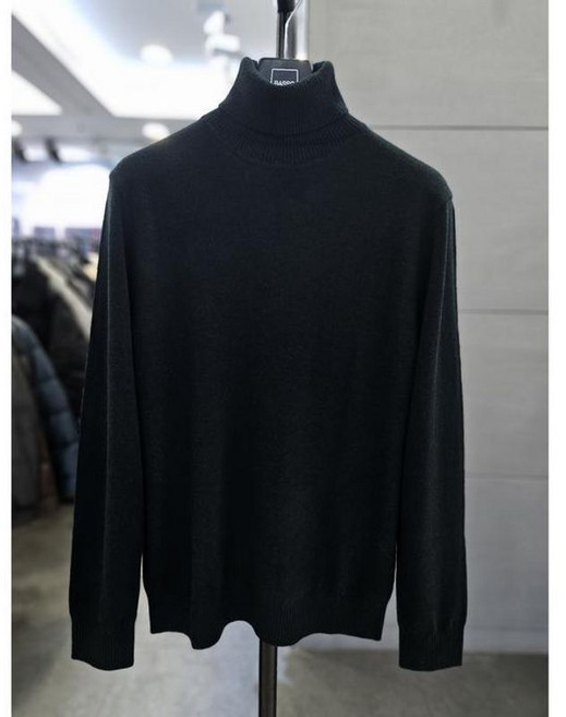 바쏘옴므 남자 그린 목티 울 니트 폴라티 WSAGZ4WN94A 449516