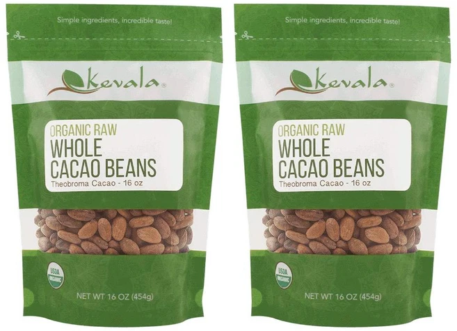 케발라 로우 생 카카오 빈 카카오빈 생카카오 454g 2개 (미국배송) Kevala Organic Raw Whole Cacao Beans - 쿠팡