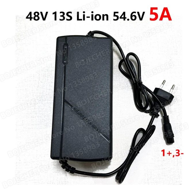 48V 36V 충전기 2A 10S 리튬 이온 배터리 팩 Ebike 스쿠터 스마트 고속 EU 플러그, 01 EU Plug, 02 48V 5A GX16