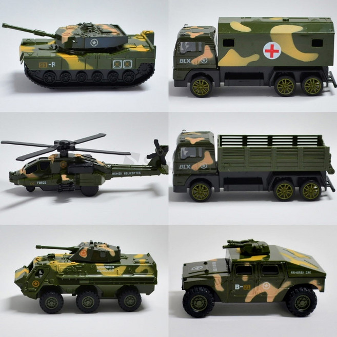 밀리터리 군대 전차 미니카 다이캐스트 자동차 장난감 6P 자동차장난감 미니카장난감