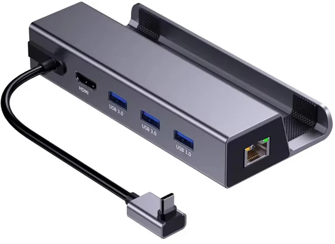 스팀 데크 도크용 도킹 스테이션 HDMI 2.0 ROG ALLY용 C타입 충전 포트 4K @ 60Hz 기가비트 이더넷 3 USB-A, 01 6 in 1