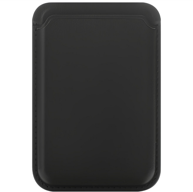 신지모루 자력강화 3장 수납 맥세이프 M 비카 가죽 카드지갑 케이스, 블랙, 1개 - 맥세이프 카드케이스