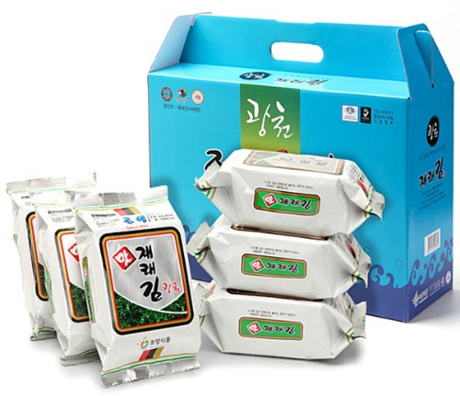 (재래 식탁김 16봉) 광천조양맛김 맛있는 조미 재래 도시락 식탁김 16봉 본사직송, 1개