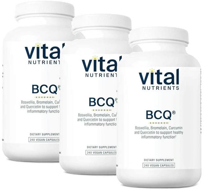바이탈 뉴트리언츠 보스웰리아 브로멜라인 커큐민 퀘르세틴 캡슐 Vital Nutrients BCQ, 240정, 3개 - 쿠팡