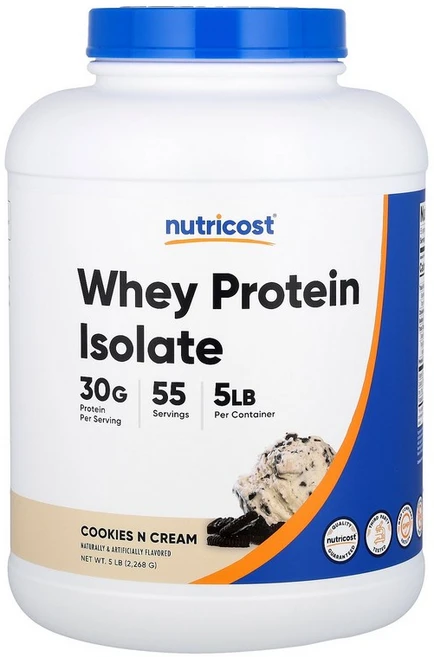 뉴트리코스트 Nutricost Whey Protein Isolate Cookies N Cream 5 lb 2 268 g, 2267 g, 1개 - 쿠팡