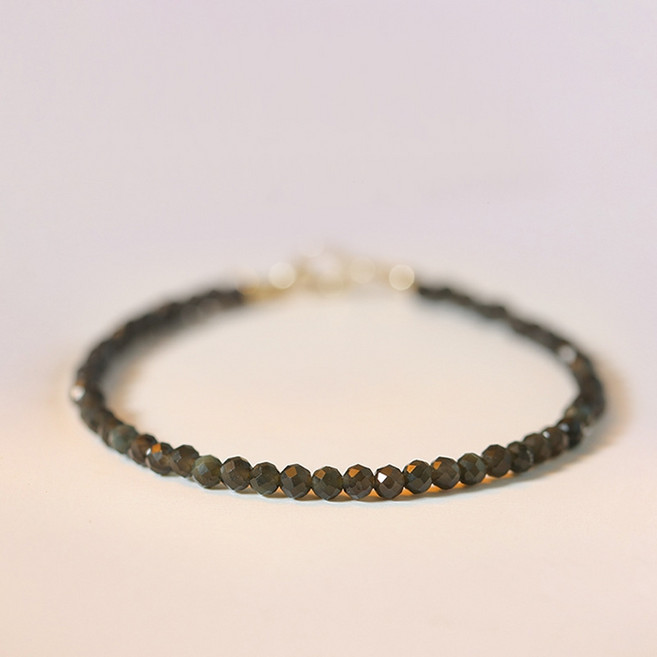 흑요석 팔찌 천연 원석 컷팅 비즈 by 리마린