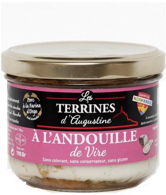 오귀스틴 테린 테린 위드 비르 안두이 소시지 Augustines Terrines Terrine with Vire andouille sausage 190g, 1개