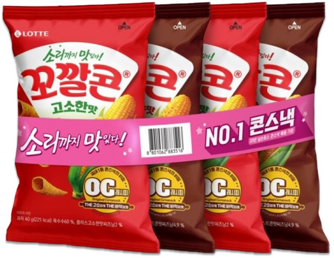 롯데 꼬깔콘 4번들 160g, 1개