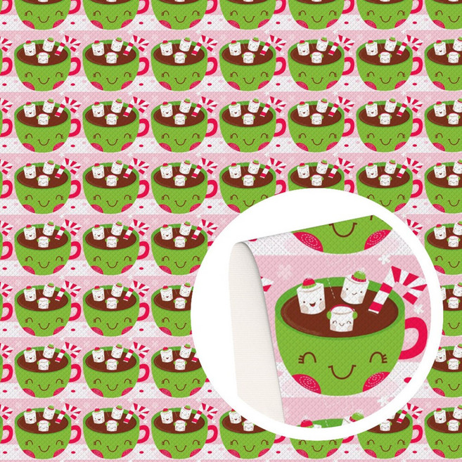 식품 주스 커피 비스킷 케이크 인쇄 합성 인조 가죽 시트 DIY 활 공예 선물 장식 비닐 20x33cm, 1070134, 1개