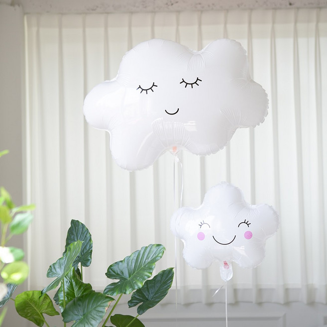 호일풍선_ 화이트 구름 (대형/소형), 대형 화이트 구름