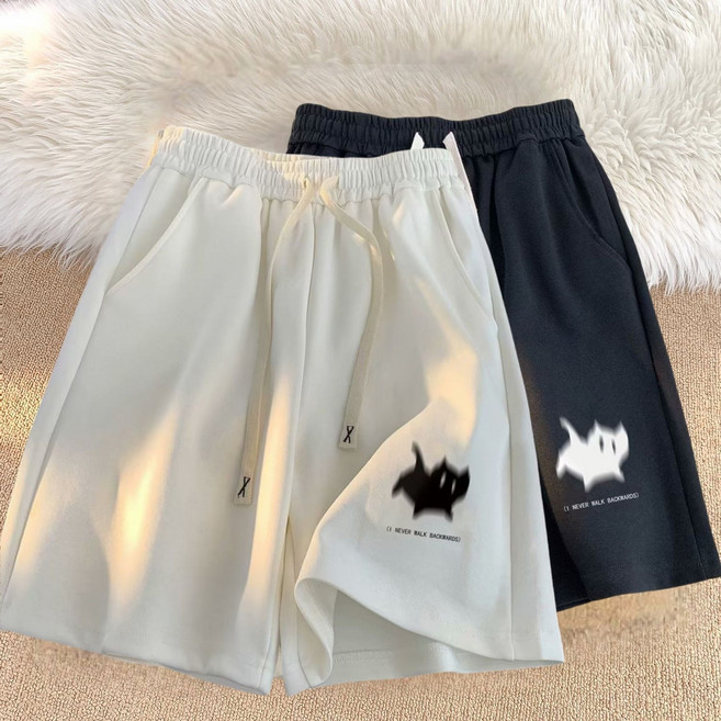 1+1 캐주얼 남자 반바지 빅사이즈 밴딩 5부 팬츠 여름 남성 트레이닝 반바지 2P YJW