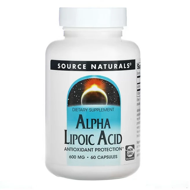 소스내추럴 알파리포산 alpha lipoic acid 600mg 60캡슐, 1개, 60정 - 쿠팡