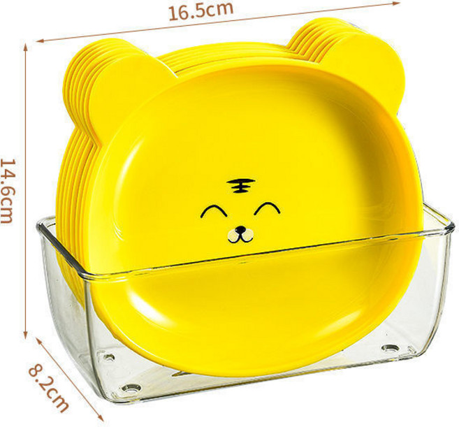 곰돌이 간식 접시입니다 8P+장대를 슈트, 옐로우, 1개