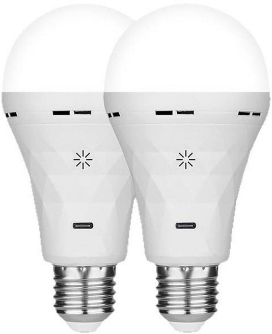 可充電燈泡 附遙控器 定時USB充電, 3W 3000 - 4000 - 6000K, 1個