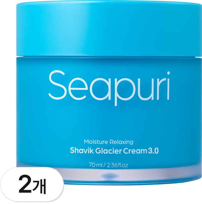 씨퓨리 샤비크 빙하크림 3.0 수분 진정 보습 쿨링 5종 히알루론산 대용량, 70ml, 2개