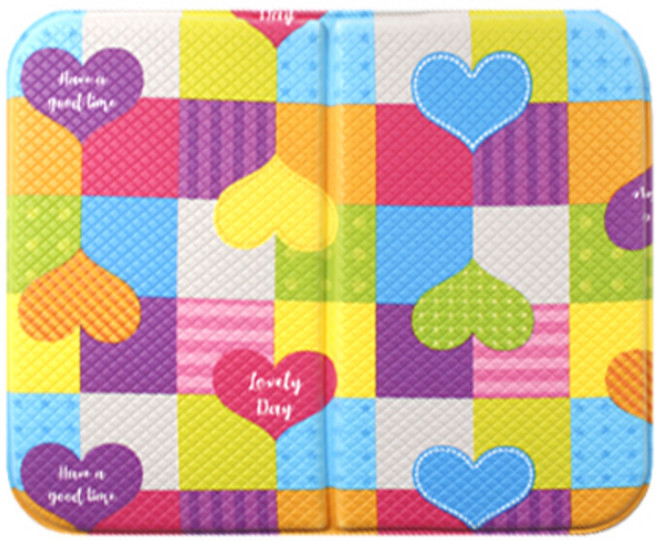 2단 접는 목욕 미니 사우나 방석 하트스퀘어