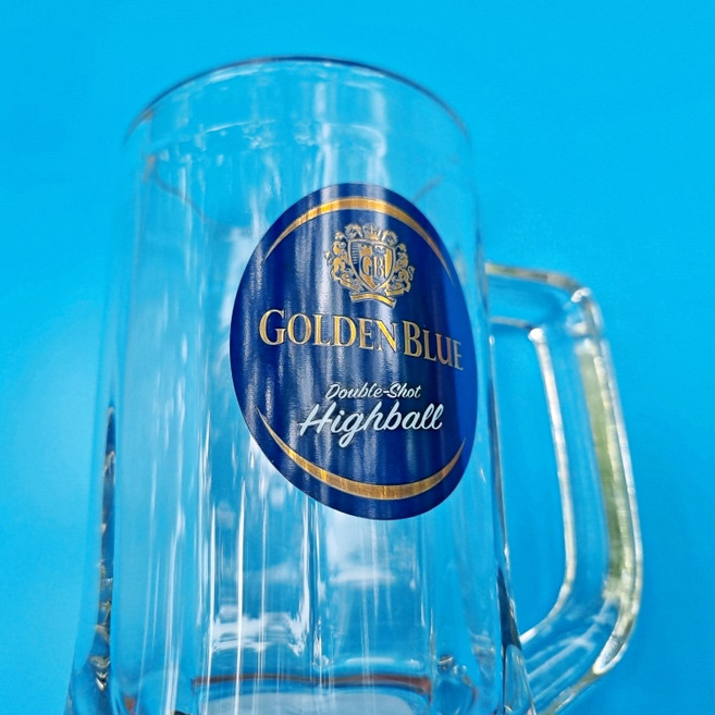 골든블루 하이볼잔 온더락 양주잔 전용 스카치 위스키 오션글라스, 1개