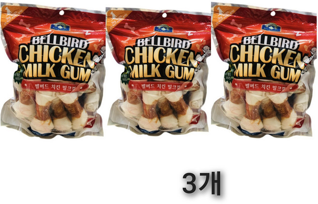밸버드 치킨밀크껌 큰사이즈 1kg 코스트코 애견덴탈껌, 치킨밀크, 3개
